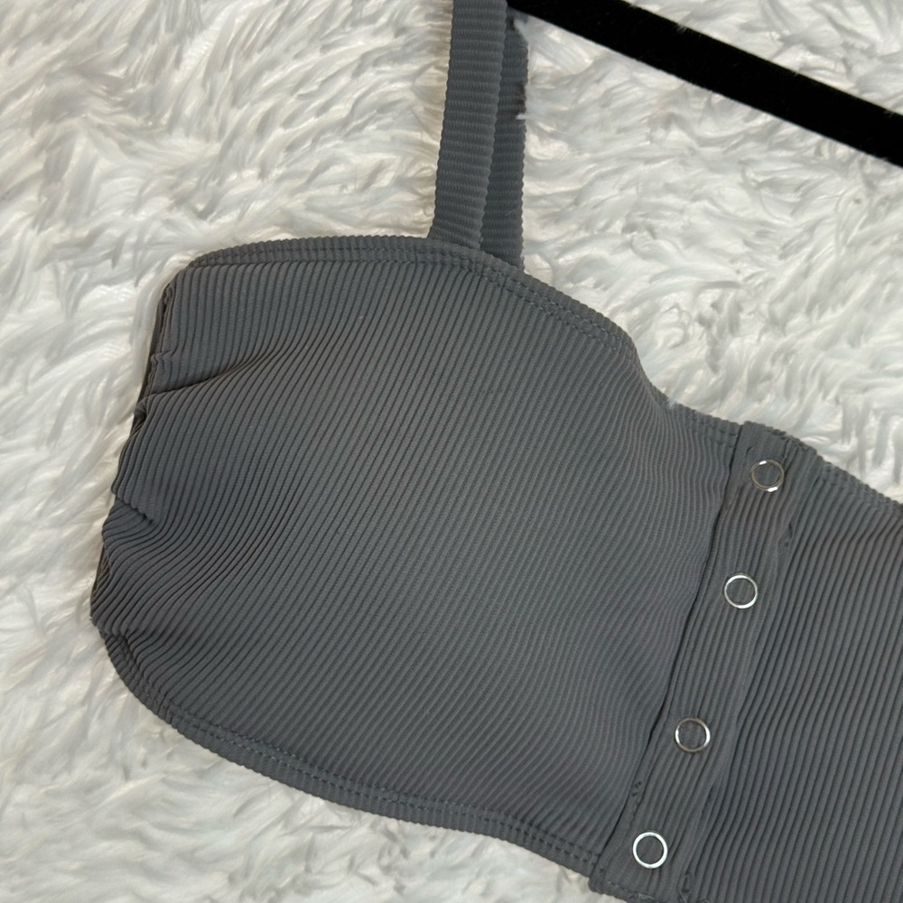 Aerie Charcoal Strapless Top